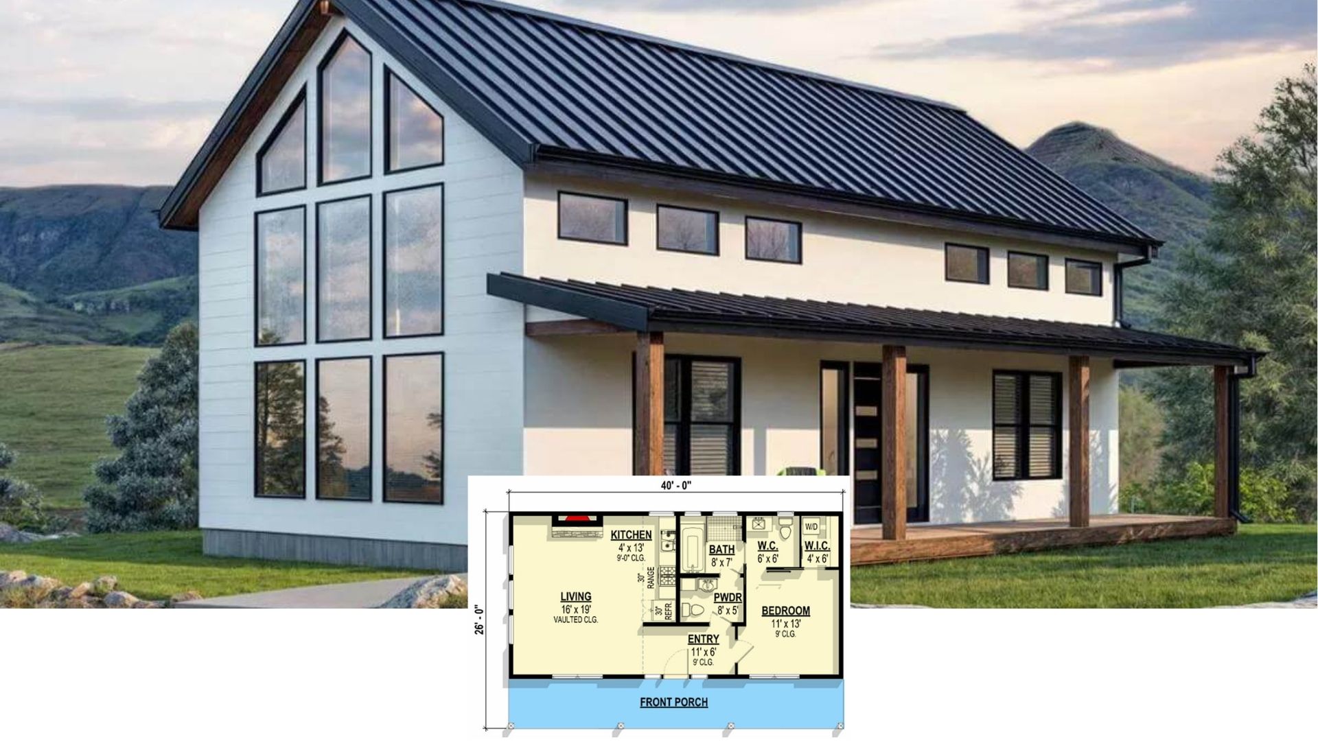 Five One-Bedroom Mountain-Style House Plans Blend Rustic and Modern Design