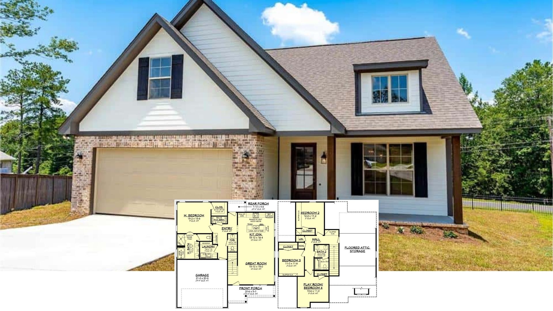 10 Four-Bedroom House Plans Tailored for Narrow Lots