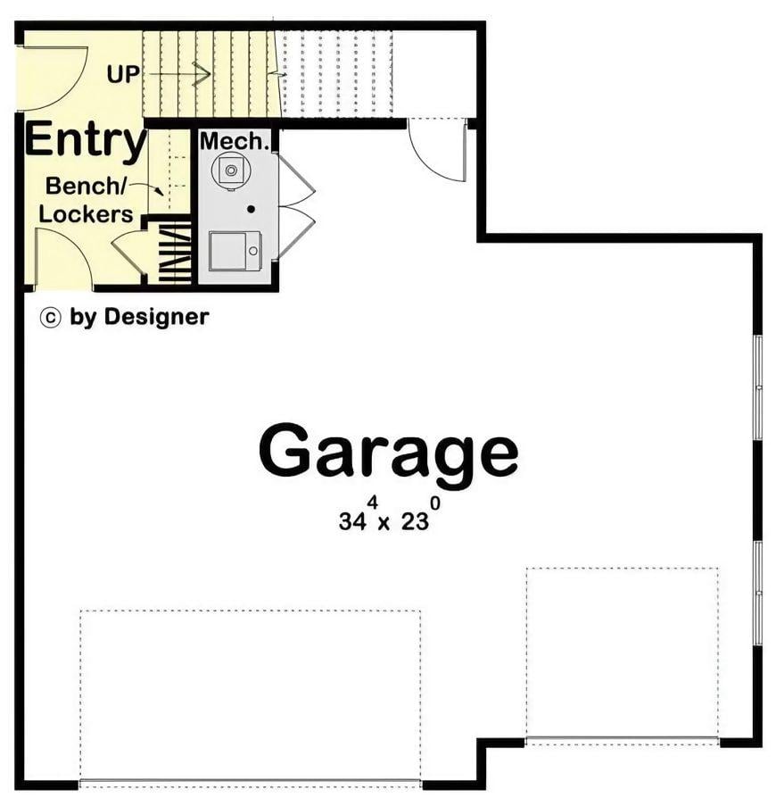 Check Out the Spacious 34x23 Garage with Handy Entry Features