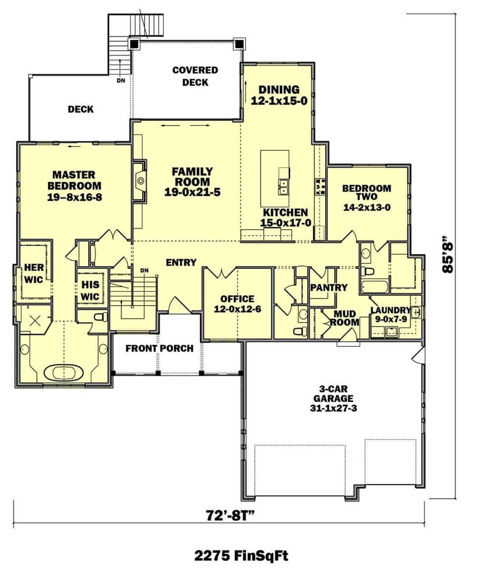 Main Level Floor Plan