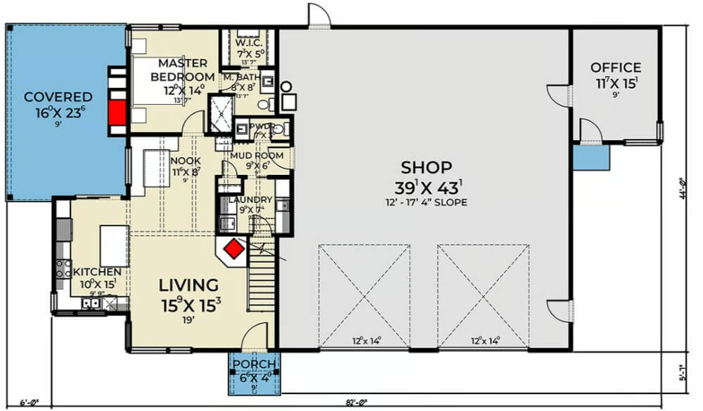 Main Level Floor Plan