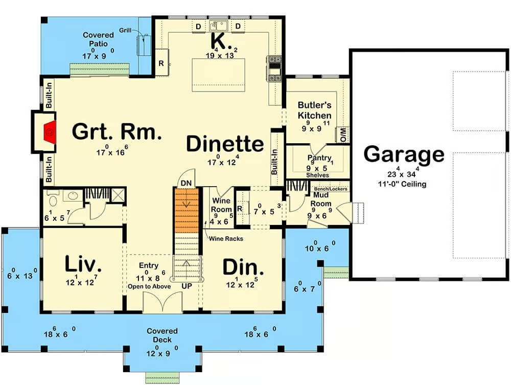 Main Level Floor Plan