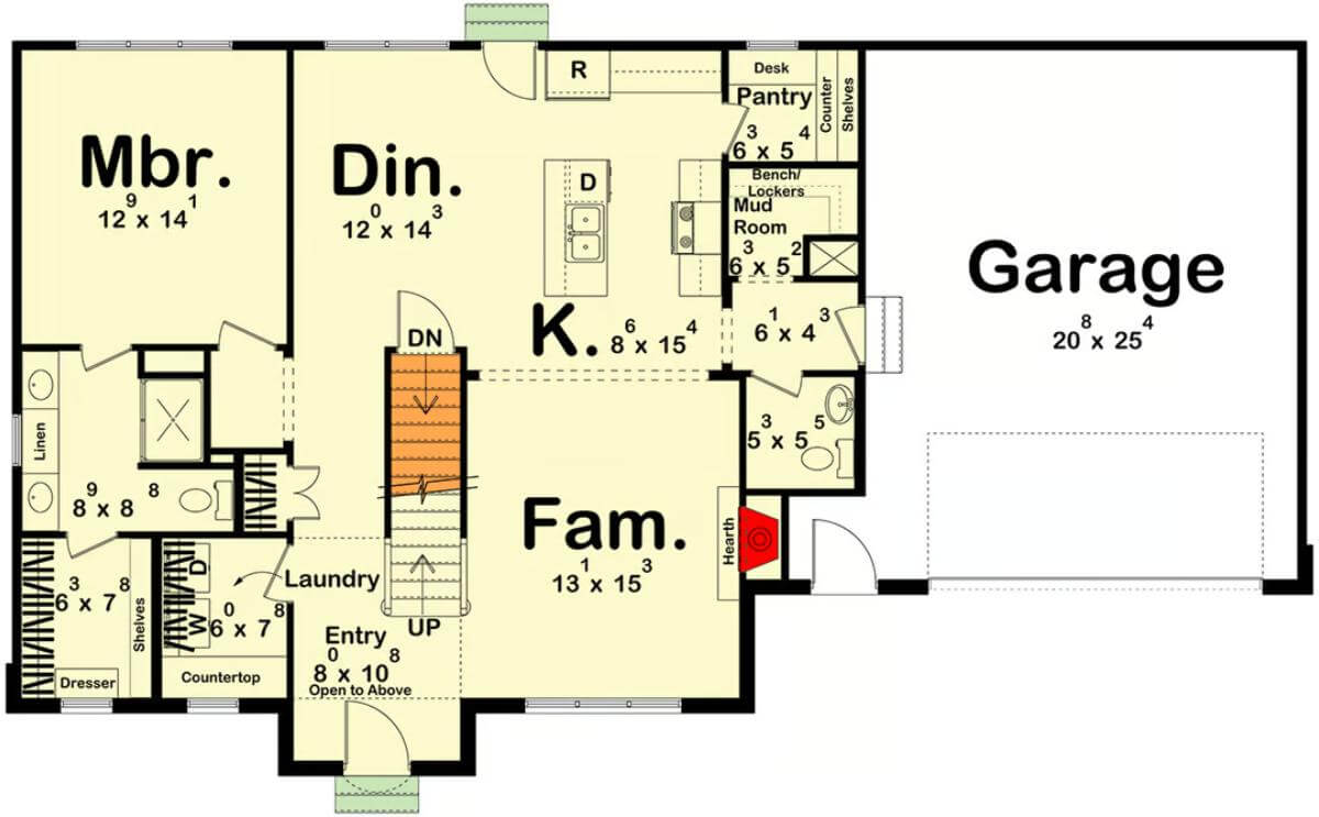 Main Level Floor Plan