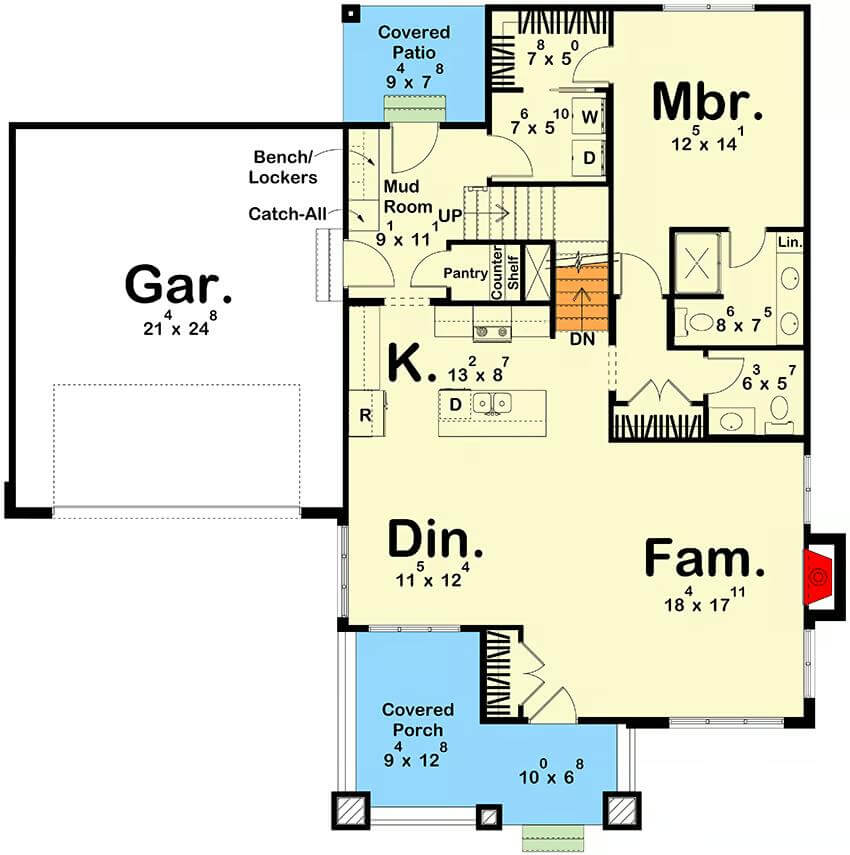 Main Level Floor Plan