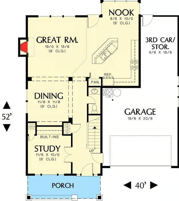 Main Level Floor Plan