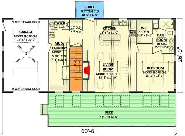 Main Level Floor Plan