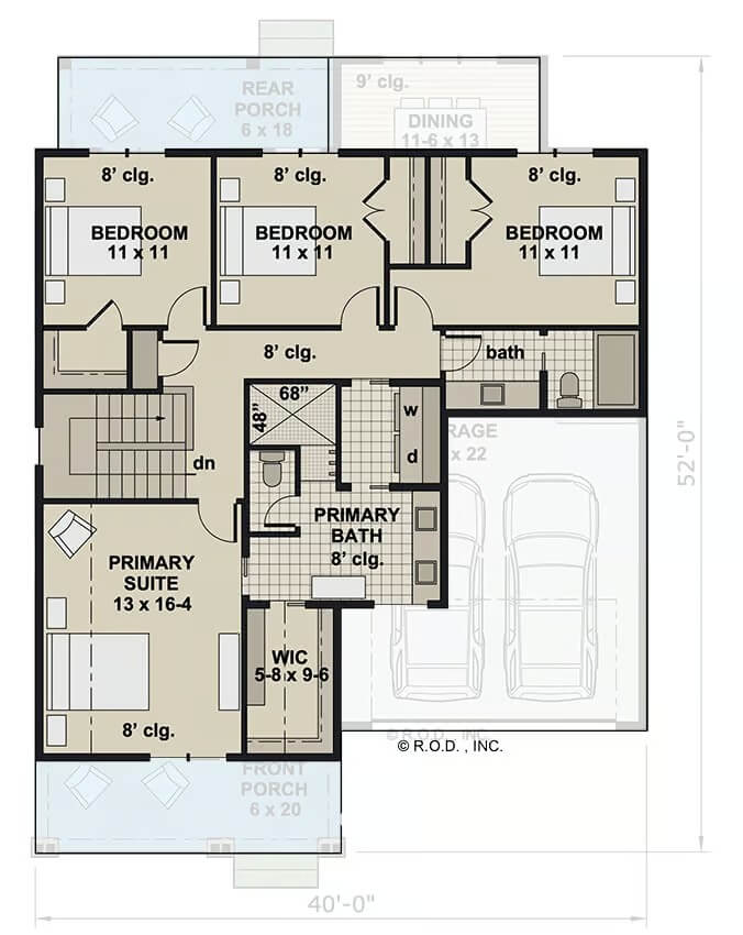 Second Level Floor Plan