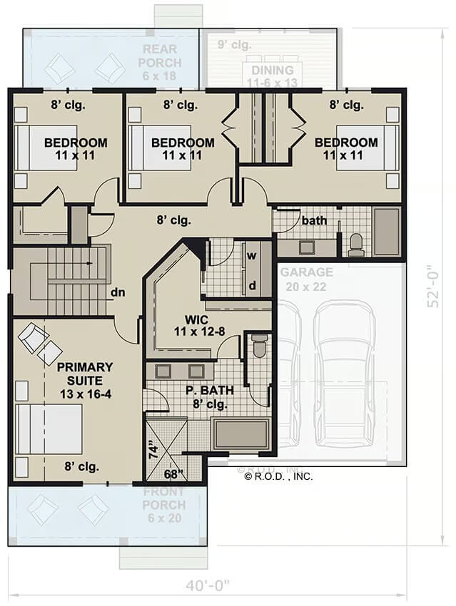 Second Level Floor Plan
