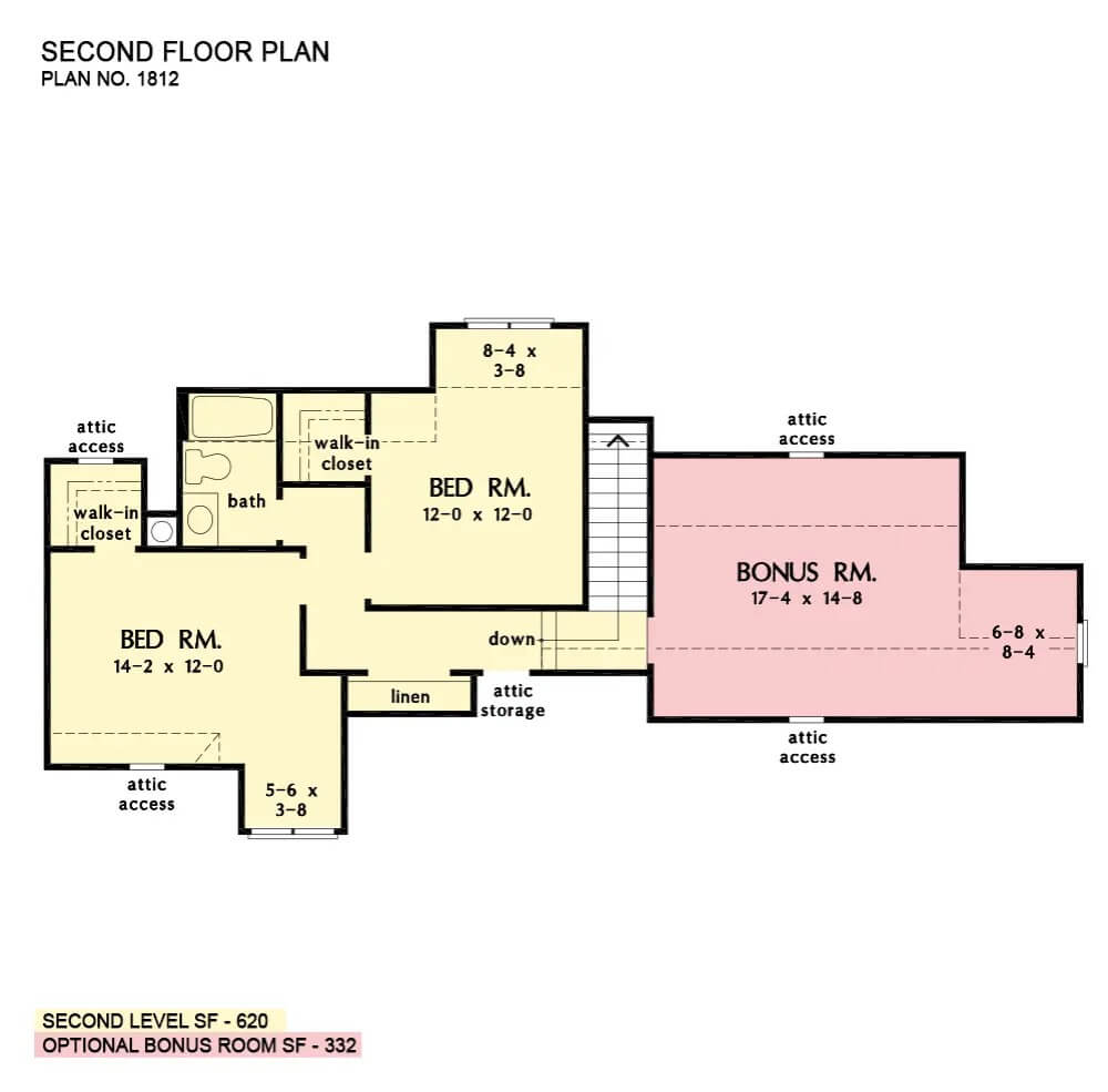 Second Level Floor Plan
