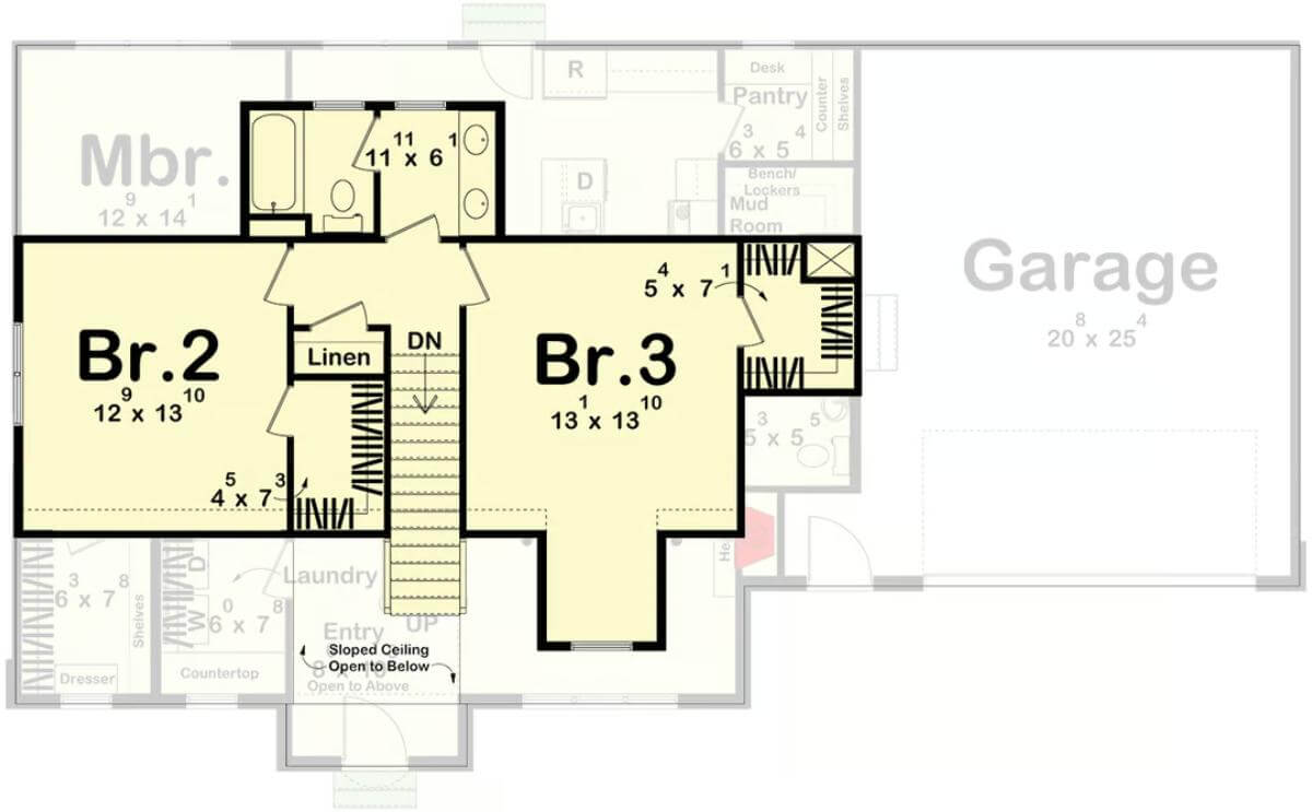 Second Level Floor Plan