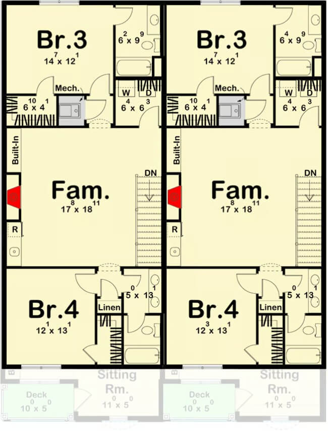 Third Level Floor Plan