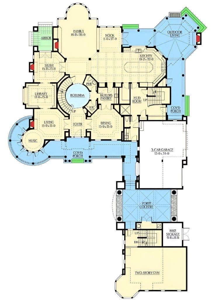 Explore This Intriguing Floor Plan with a Central Rotunda