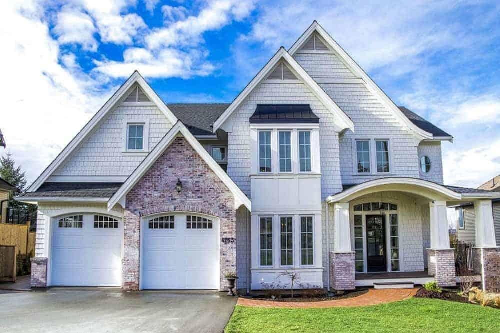 Classic Suburban Home with Striking Gable Roofs