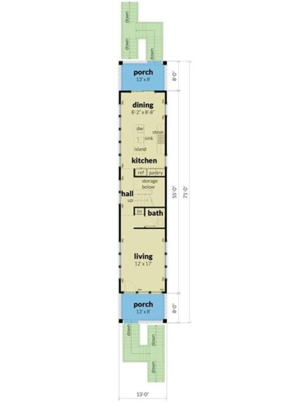 Explore the Compact Efficiency of This Narrow Home Layout