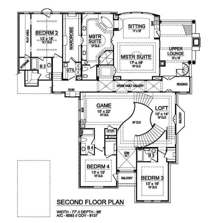 Explore the Versatile Second Floor Plan with a Generous Game Room