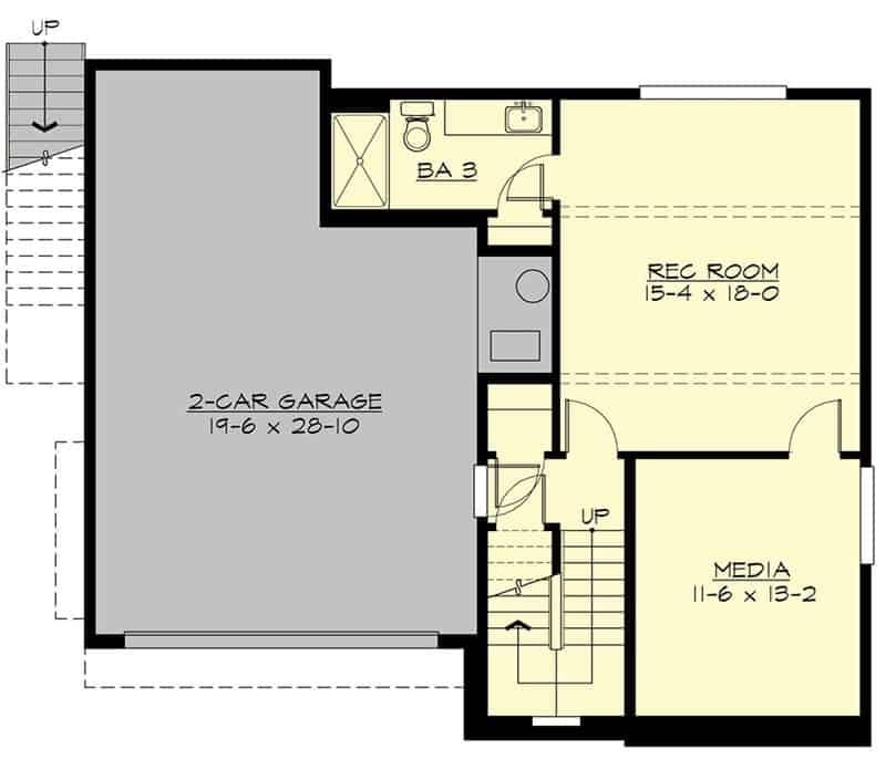 Explore the Versatile Lower Level with Rec Room and Media Space