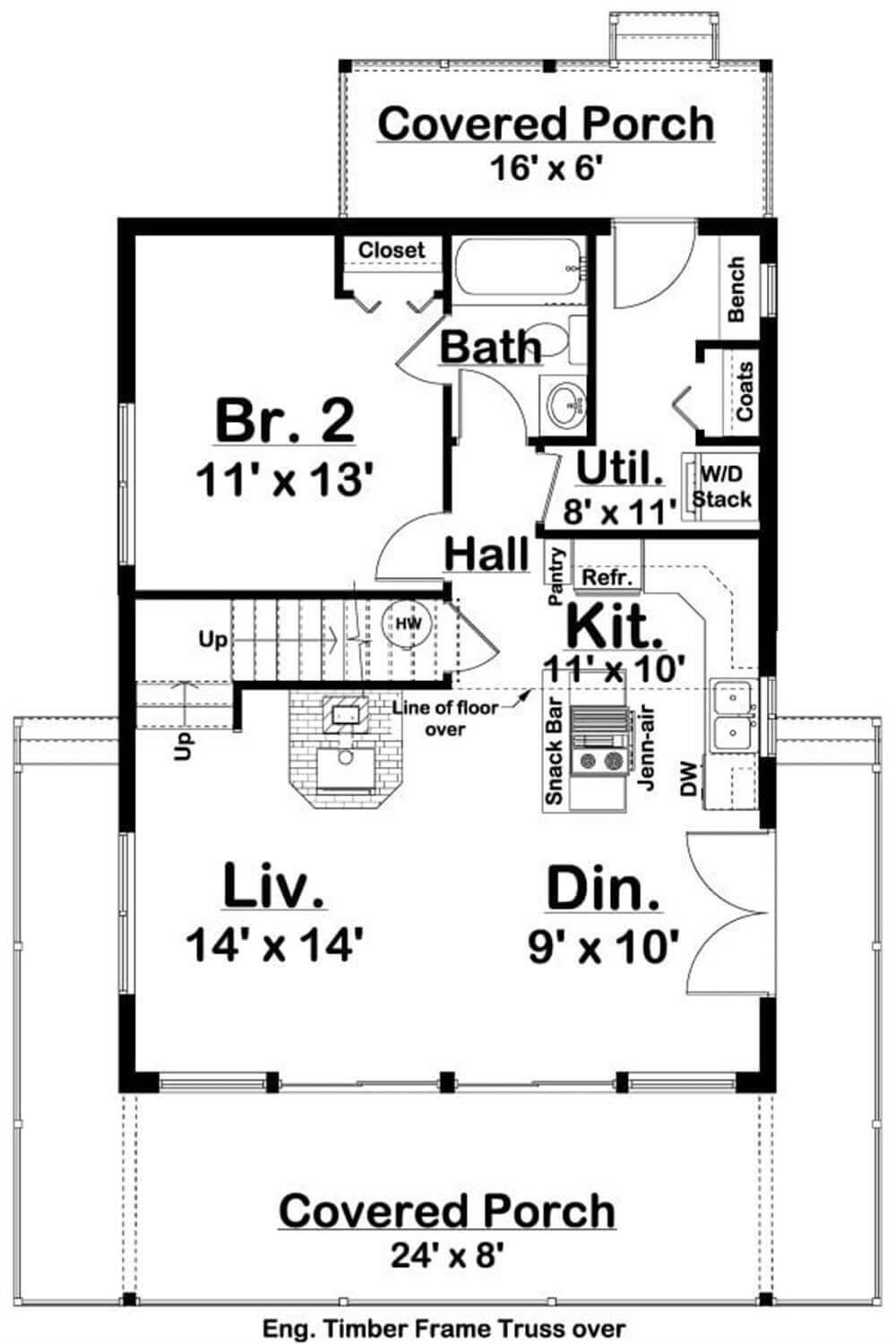 Explore This Thoughtfully Designed Floor Plan with Two Inviting Covered Porches