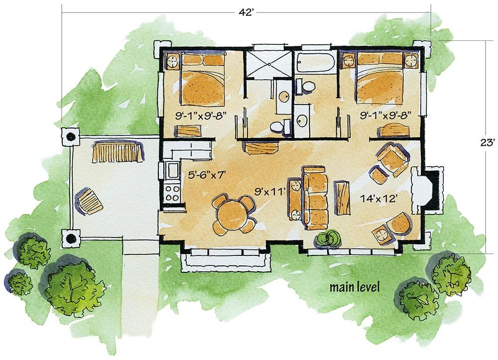 Compact One-Story Living with an Open Layout