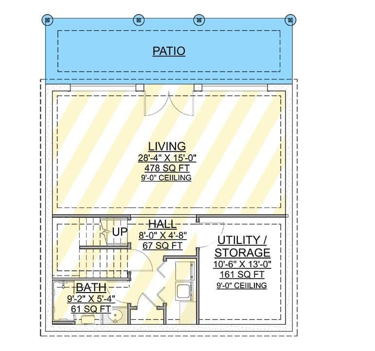 Explore This Smartly Designed Living Space with Adjacent Patio