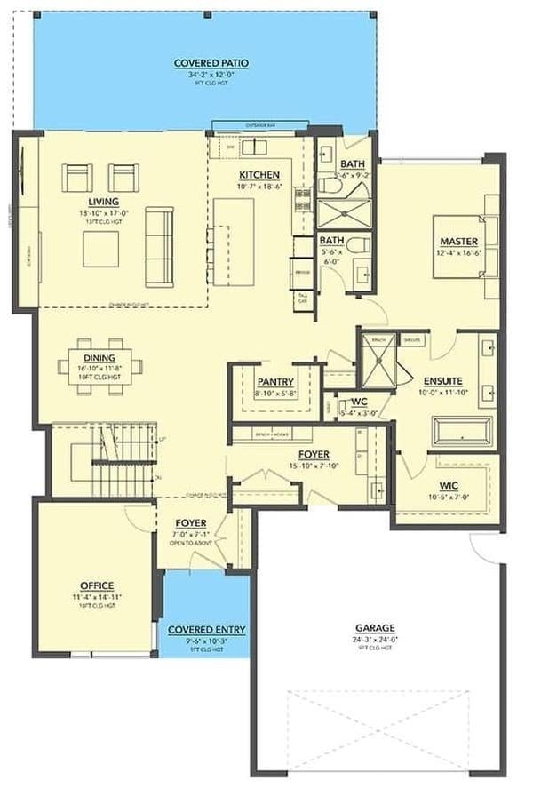 Explore This Floor Plan with a Spacious Covered Patio