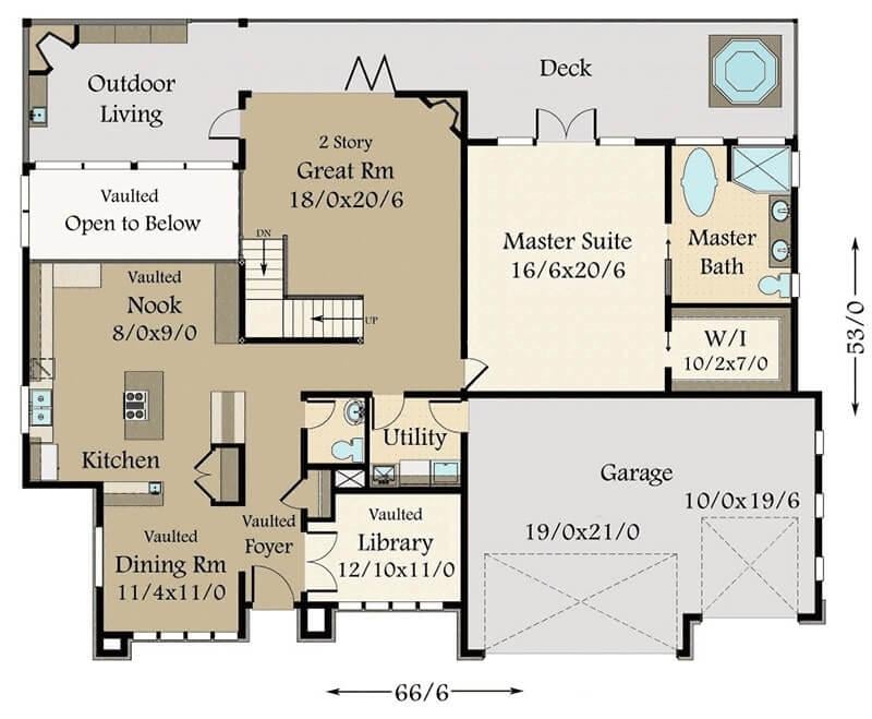 Exploring a Spacious Floor Plan with a Vaulted Great Room