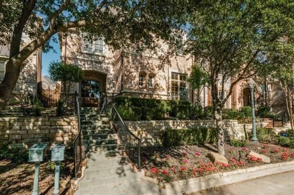 Timeless Elegance with a Grand Stone Staircase Entryway