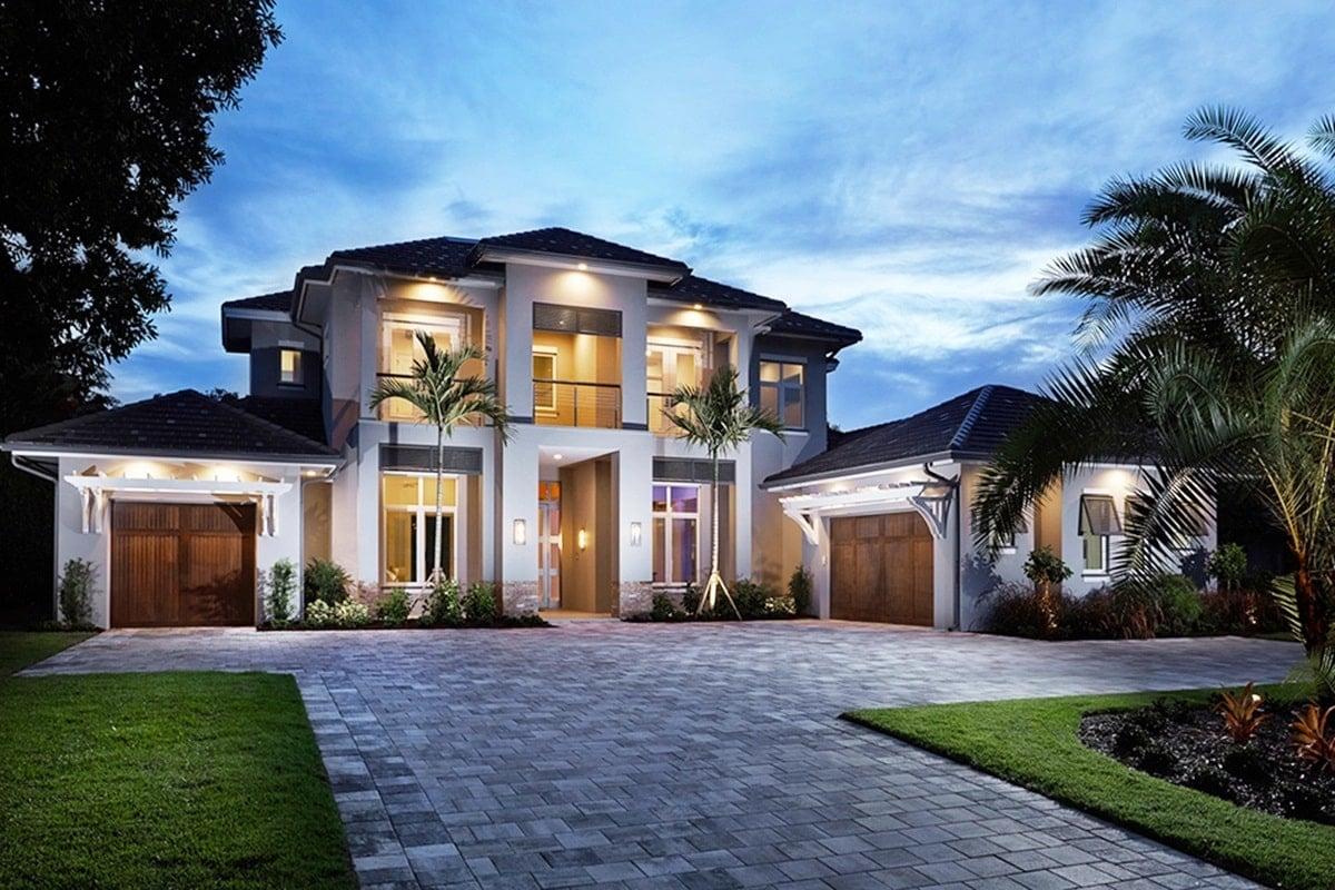 Contemporary Two-Story Home with Striking Symmetry