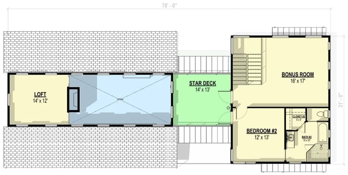 Explore the Versatile Bonus Room in This Functional Layout