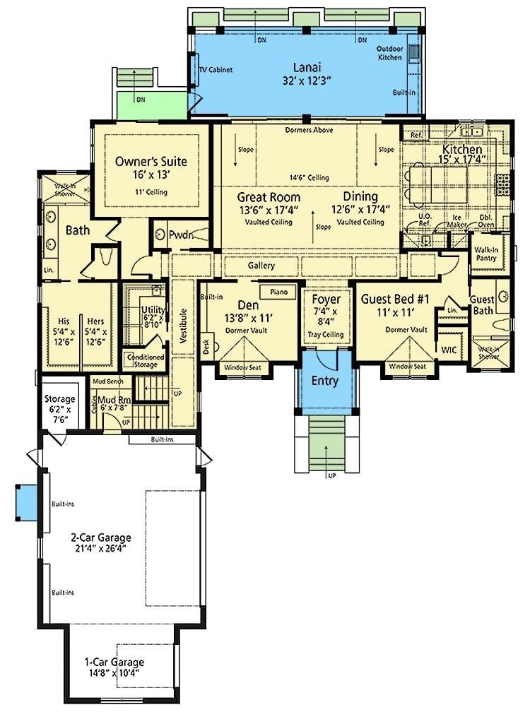 Explore This Spacious 4-Bedroom Floor Plan with a Lanai Retreat