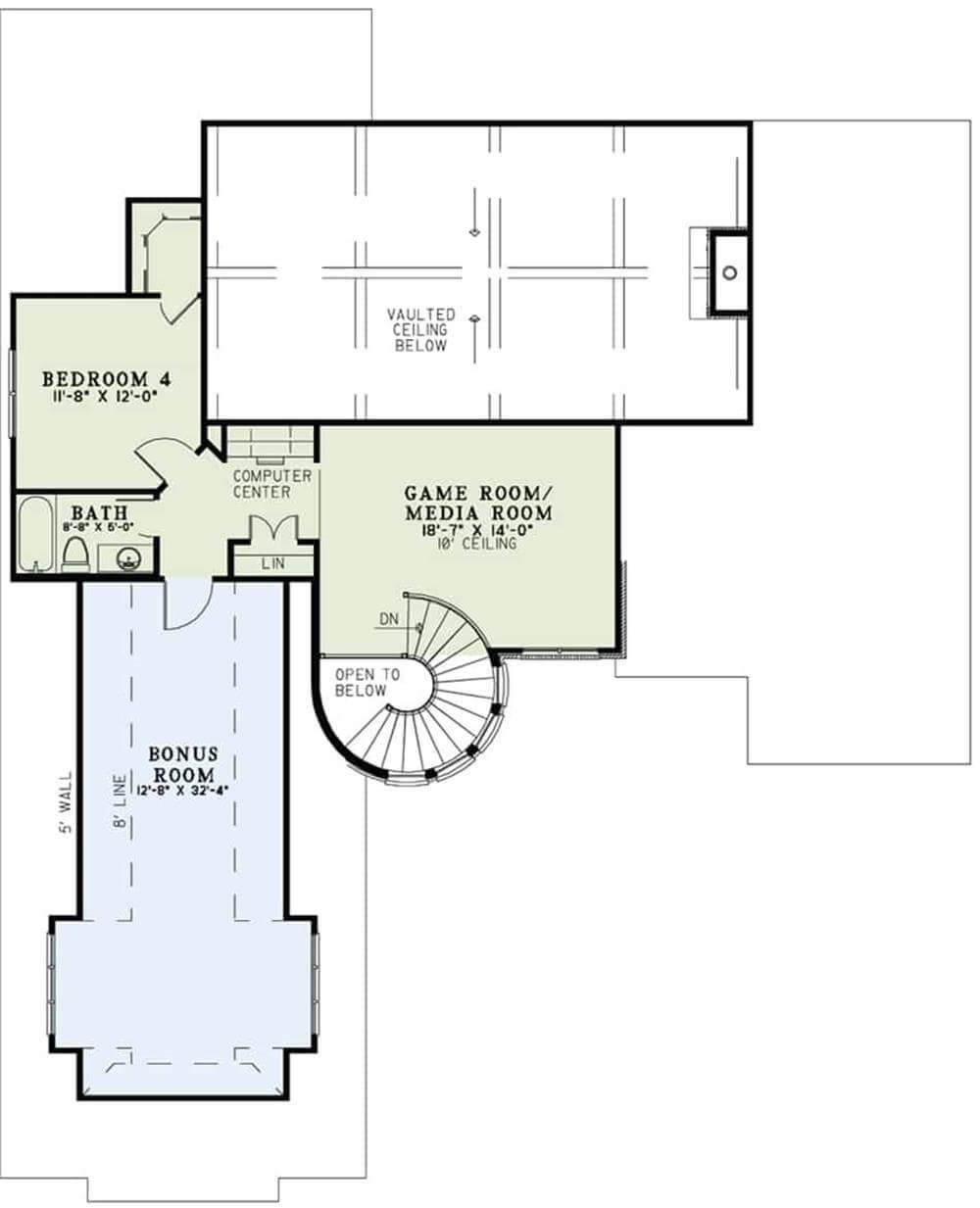 Explore the Spacious Game Room with Vaulted Ceilings