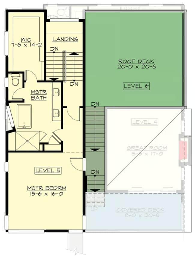 Notice the Spacious Roof Deck Adjacent to the Master Suite
