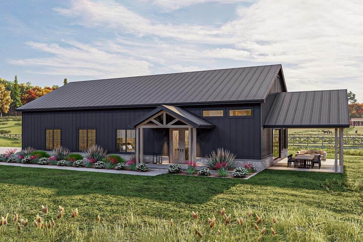 Check Out the Bold Black Exterior of This Modern Barnhouse