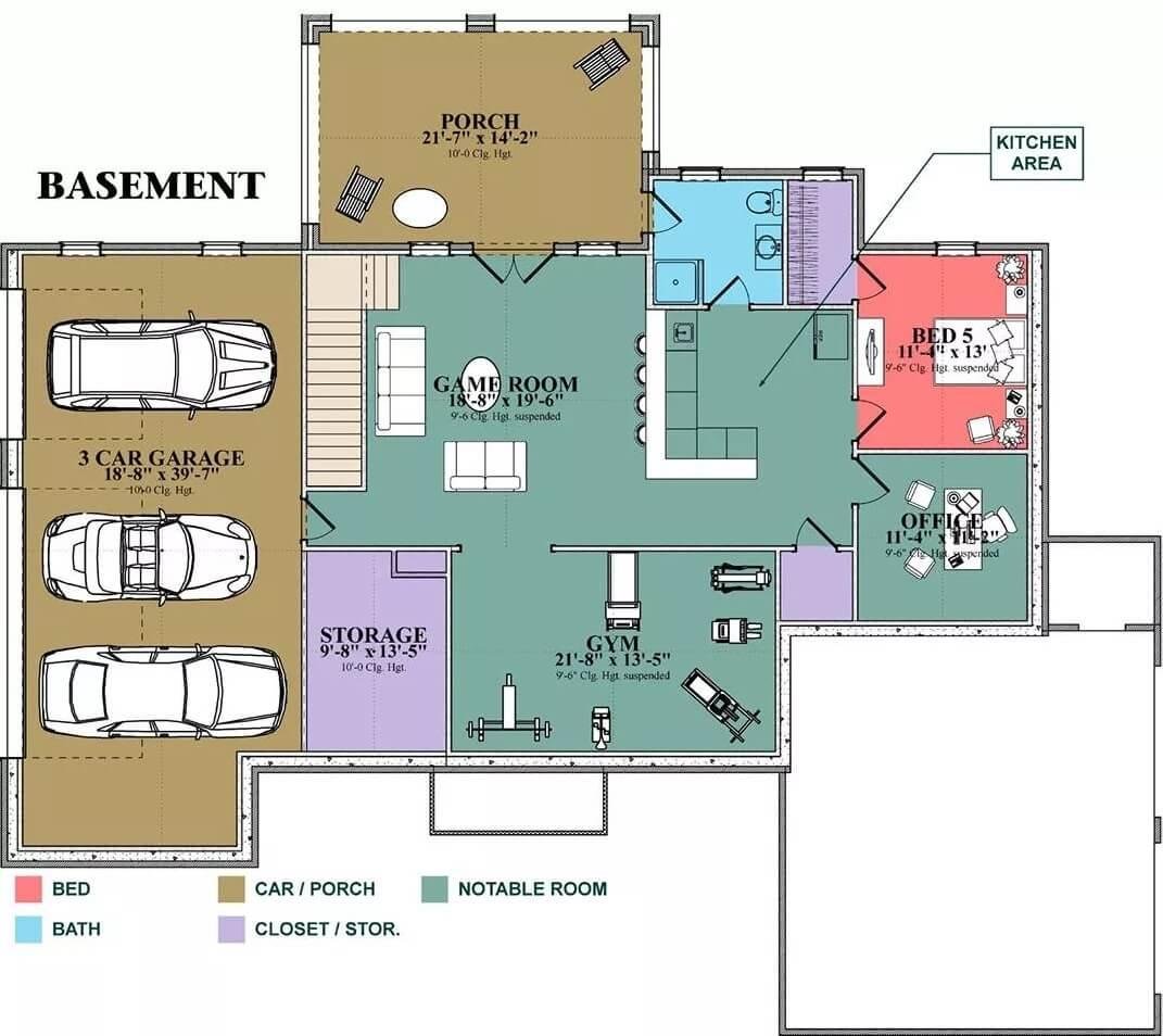 Check Out This Spacious Basement with Game Room and Gym