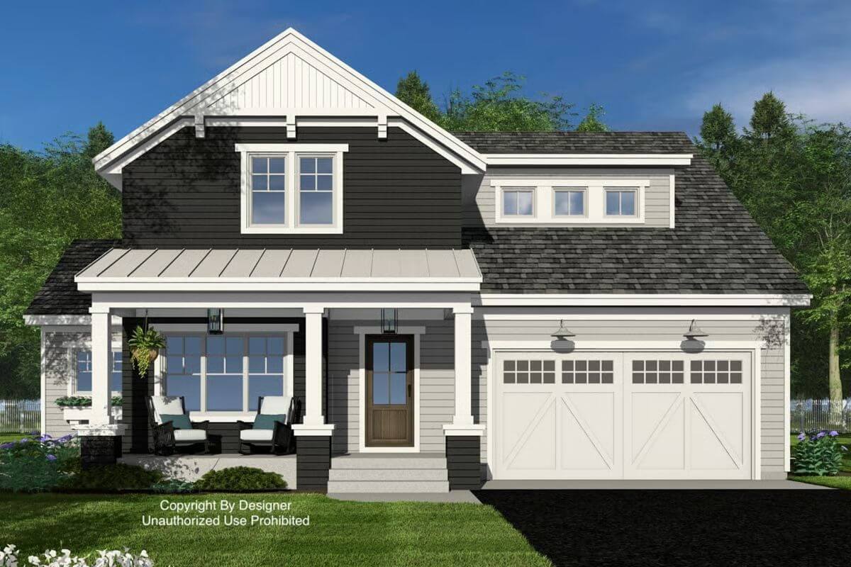4-Bedroom Craftsman Home with Open Living Space and Double Garage (Floor Plan)