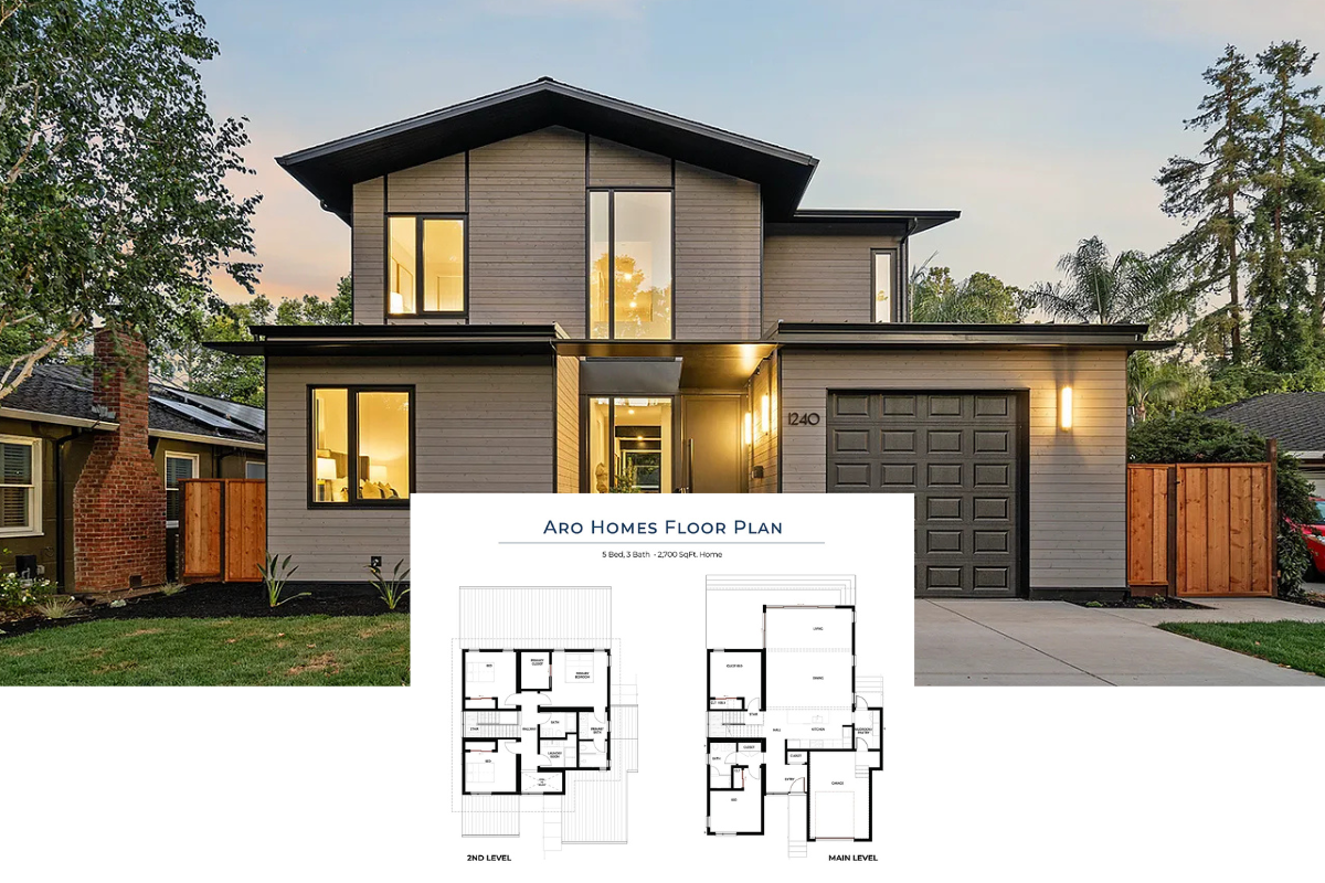 Modern 5-Bedroom Home with Open-Concept Living (2,700 Sq. Ft. Floor Plan)