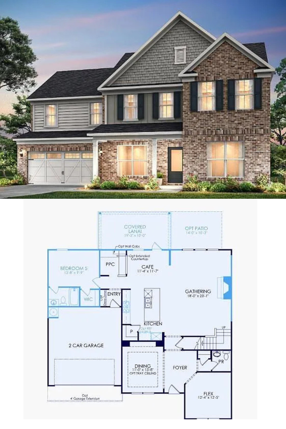 5-Bedroom Craftsman Home with Loft and Open Concept Layout (3,417 Sq. Ft. Floor Plan)