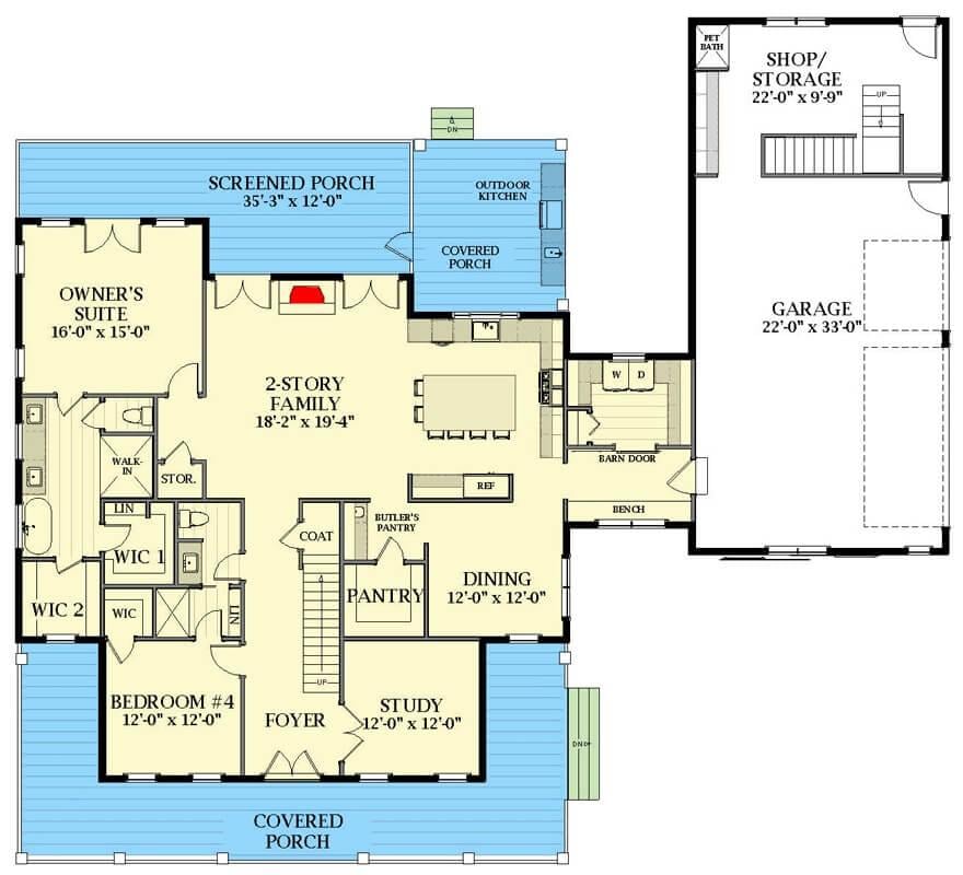Explore This Spacious Floor Plan with a Versatile Shop Area