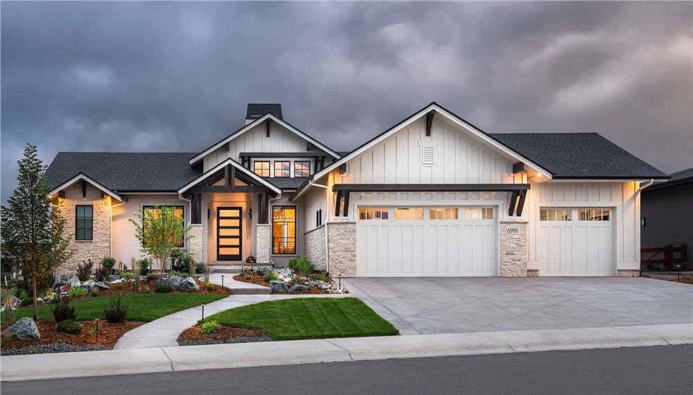 5-Bedroom Contemporary Home with Bonus Expansion and 3-Car Garage (Floor Plan)