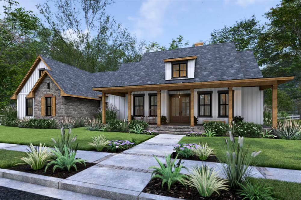 3-Bedroom Modern Farmhouse with Bonus Room and Open-Concept Living (Floor Plan)