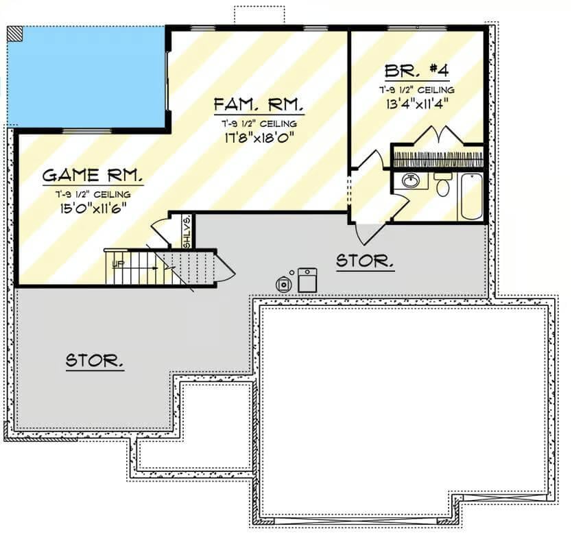 Explore the Versatile Upper Level with a Game Room