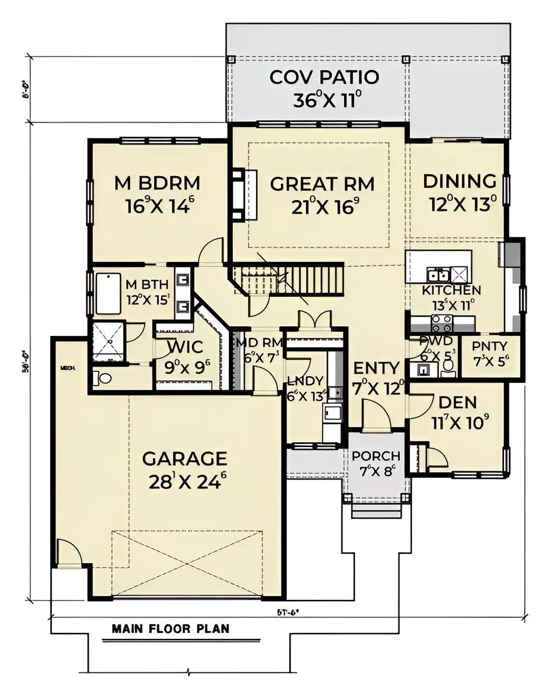 Explore This Thoughtfully Designed Main Floor Plan with Spacious Great Room