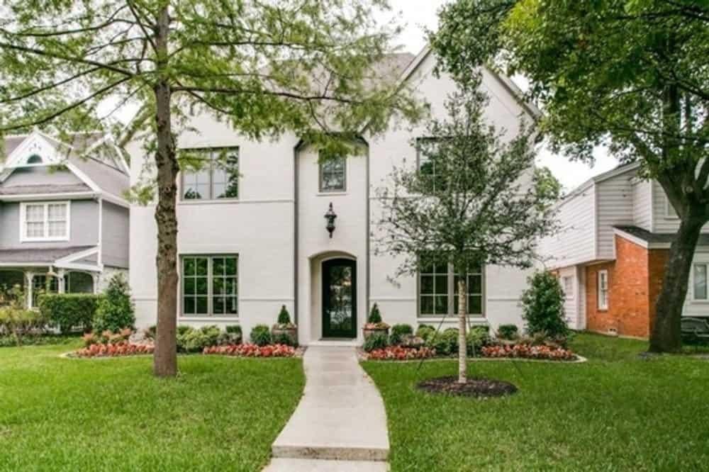 Classic Two-Story Home with Symmetrical Front Garden