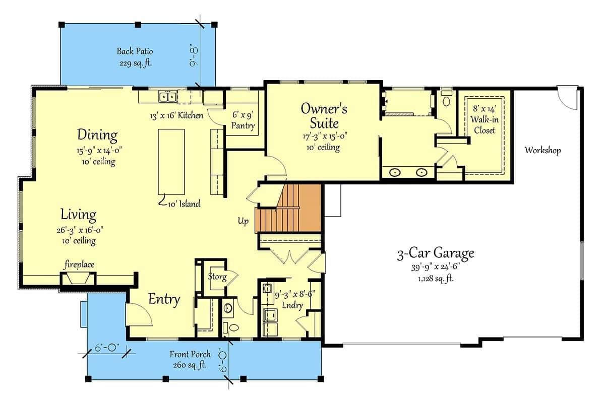 Explore This Spacious Open-Concept Floor Plan Featuring a 3-Car Garage