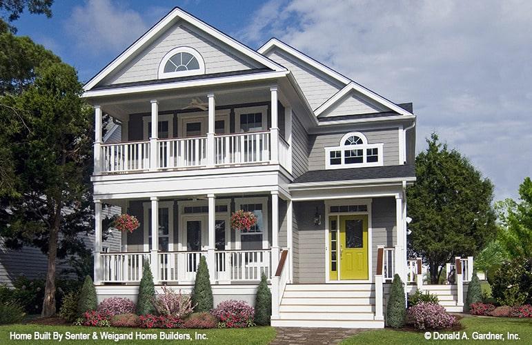 Classic Two-Story Home with Eye-Catching Yellow Door