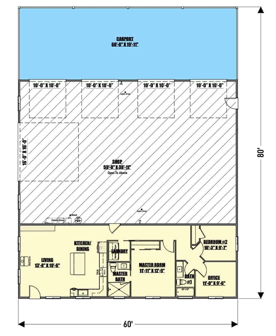 Explore This Spacious Layout with a Dedicated Shop Area