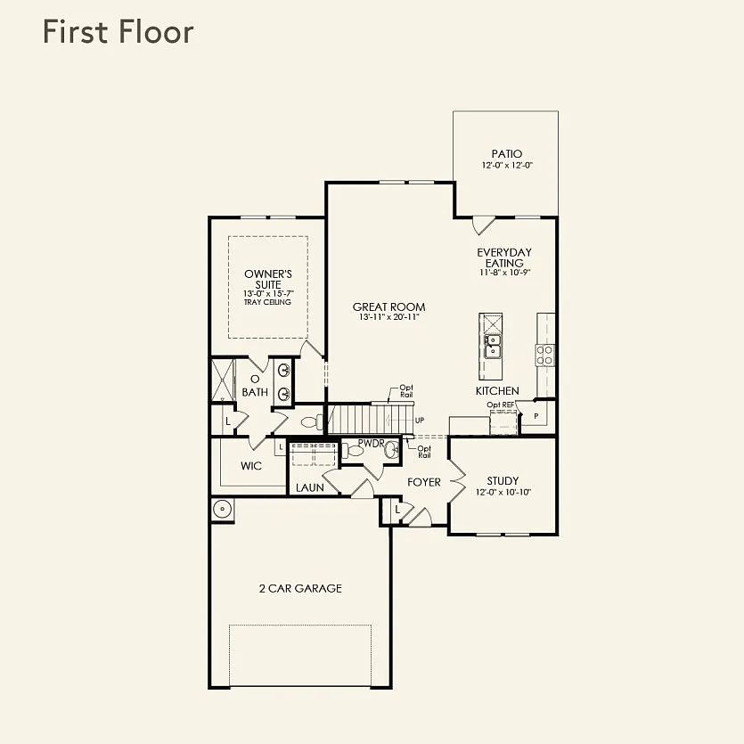 Traditional-Style 3-Bedroom Home with Loft and Flex Room (2,474 Sq. Ft. Floor Plan)