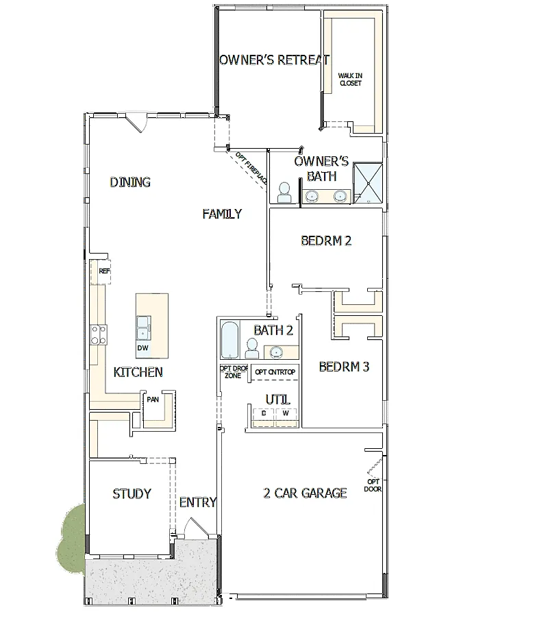 3-Bedroom Modern Farmhouse Home with Front Porch and 2-Car Garage (2,008 Sq. Ft. Floor Plan)