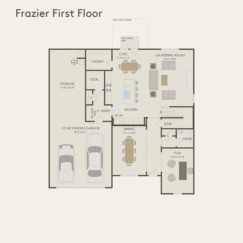 4-Bedroom Traditional-Style Home with Loft and 2-Car Garage (3,657 Sq. Ft. Floor Plan)