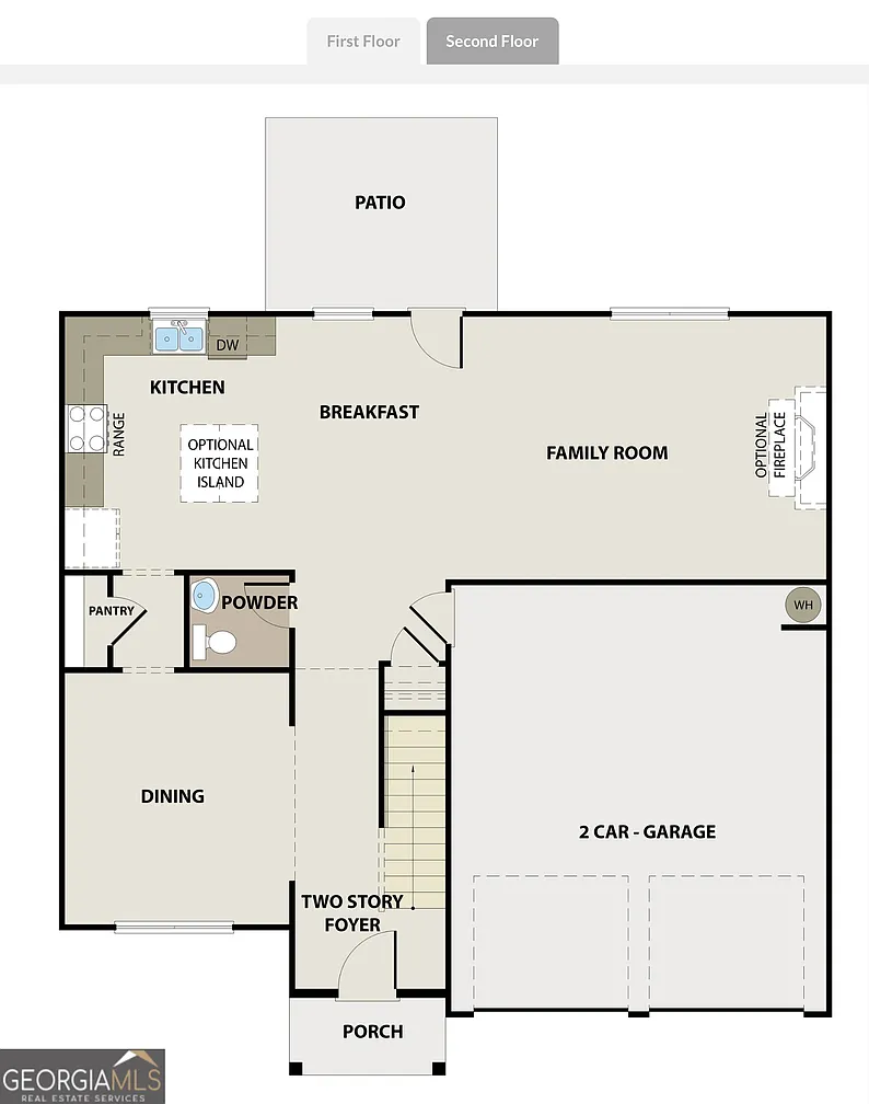 4-Bedroom Craftsman Home with Two-Story Foyer and Covered Back Patio (2,008 Sq. Ft. Floor Plan)