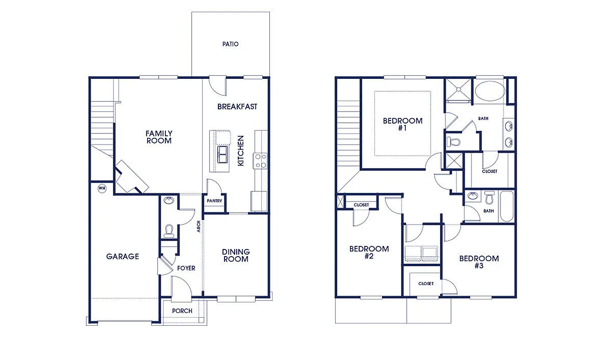 3-Bedroom Modern Home with Front Porch and Covered Patio (1,663 Sq. Ft. Floor Plan)